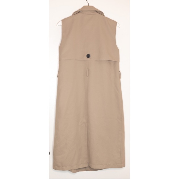 Vero Moda Belted Beige Sleeveless Trench Coat - S - Picture 3 of 4